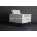 Leather Sofa white leather knoll sofa one seat Supplier